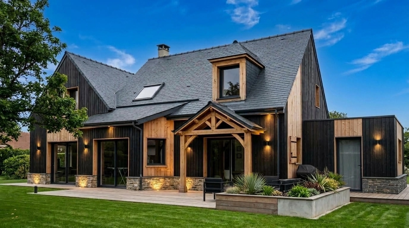 Facade design in Barnhouse Facade style — Facade by GenRoom AI