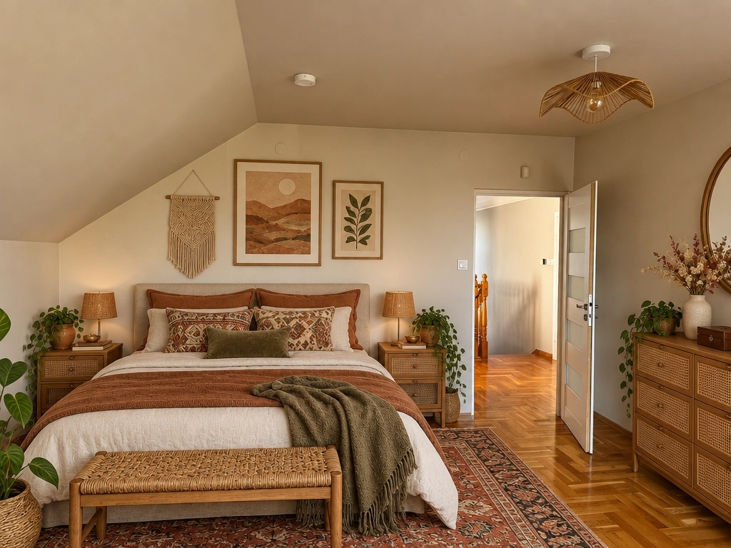 Interior design in Bohemian style — Bedroom by GenRoom AI