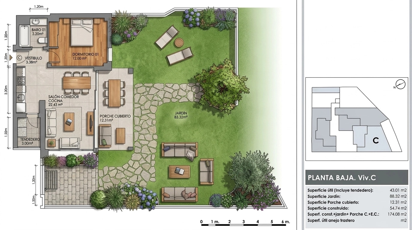 Yard design in no_style style — photo by GenRoom AI