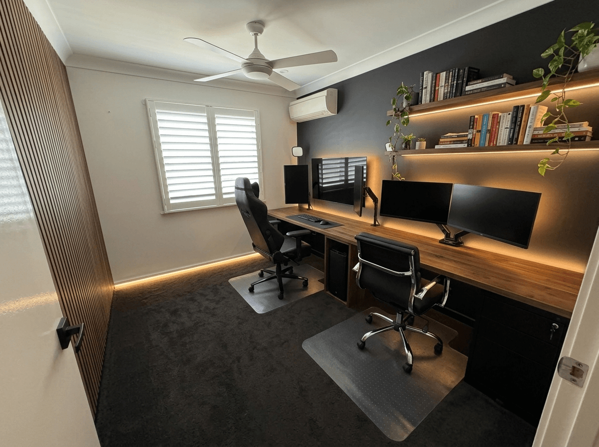 Interior design in Blacktec style — Office by GenRoom AI