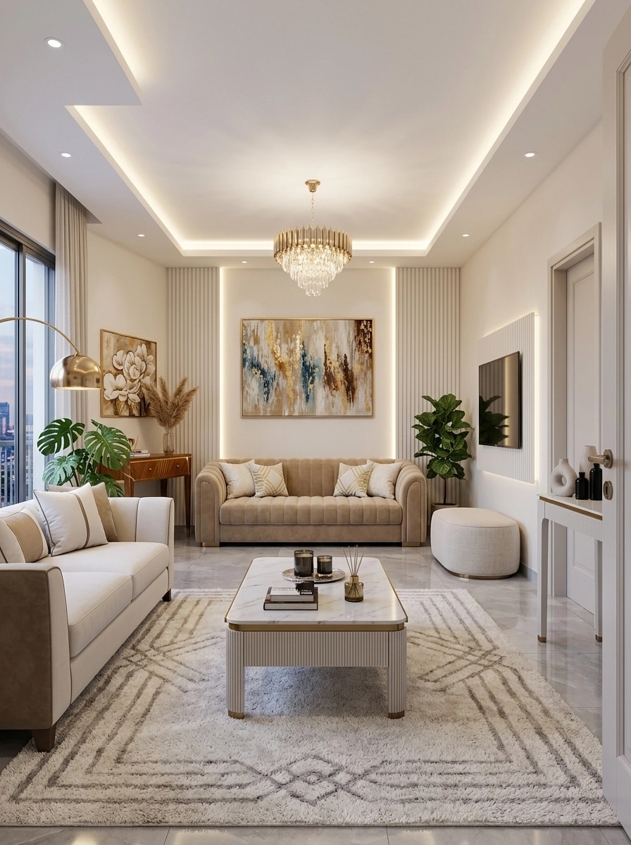 Art Deco Living Room design — interior photo by GenRoom AI