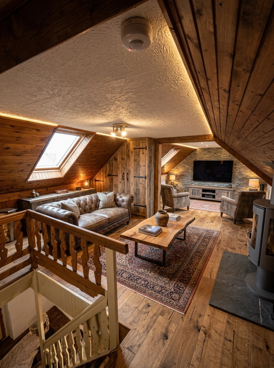 Interior design in Rustic style — Living Room by GenRoom AI