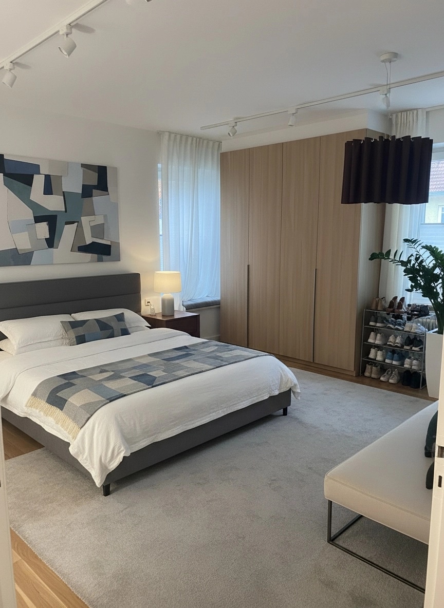 Contemporary Bedroom design — interior photo by GenRoom AI