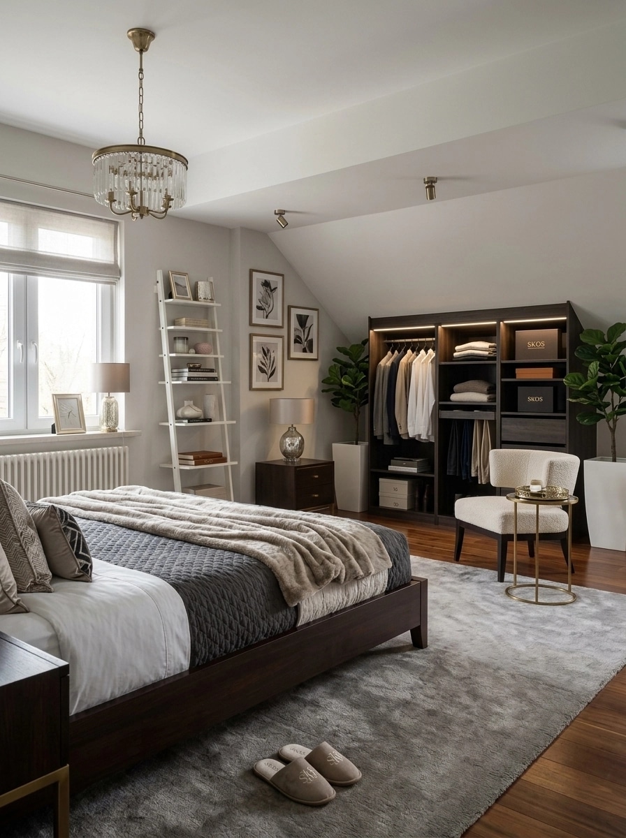 Transitional Bedroom design — interior photo by GenRoom AI