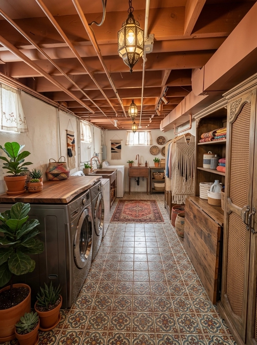 Interior design in Bohemian style — laundry by GenRoom AI
