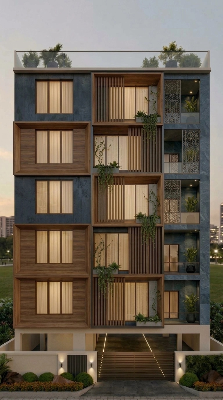 Contemporary Facade Facade design — facade photo by GenRoom AI