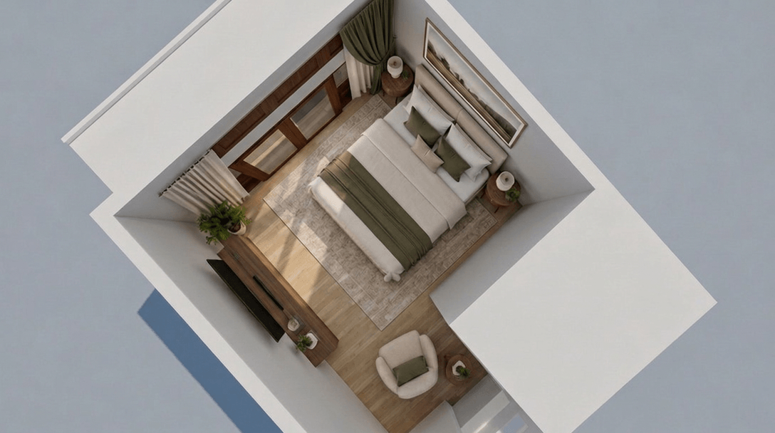 ออกแบบภายในในสไตล์ Contemporary — ห้องนอน โดย GenRoom AI