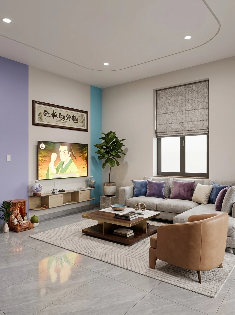 Interior design in Contemporary style — Living Room by GenRoom AI