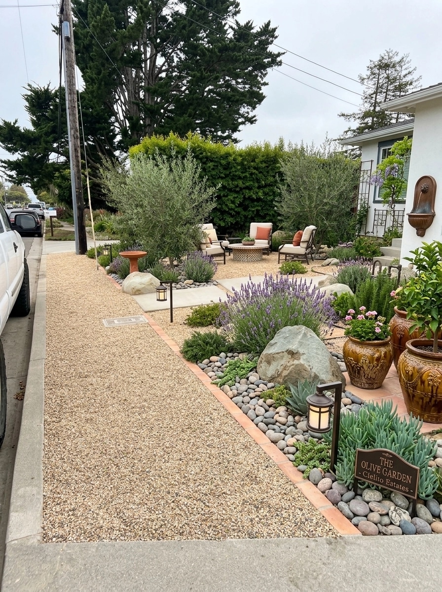 Landscape design in Mediterranean Yard style — Yard by GenRoom AI