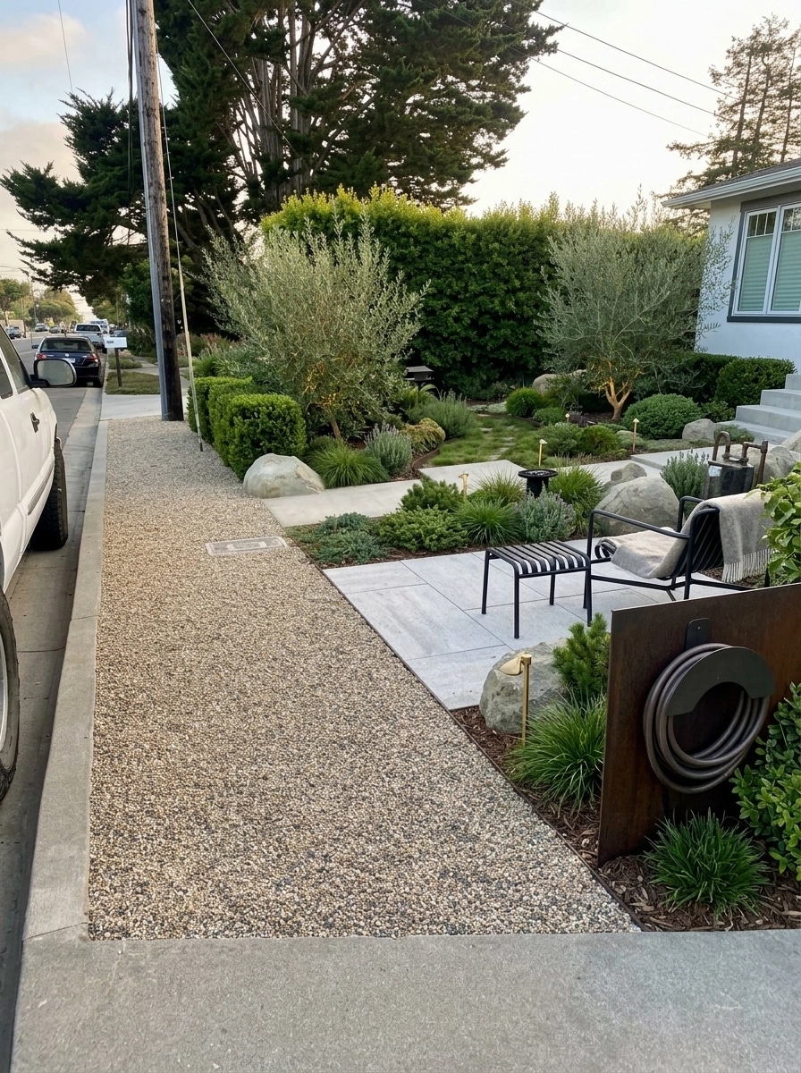 Diseño paisajístico en estilo Scandinavian Garden — Jardín por GenRoom AI