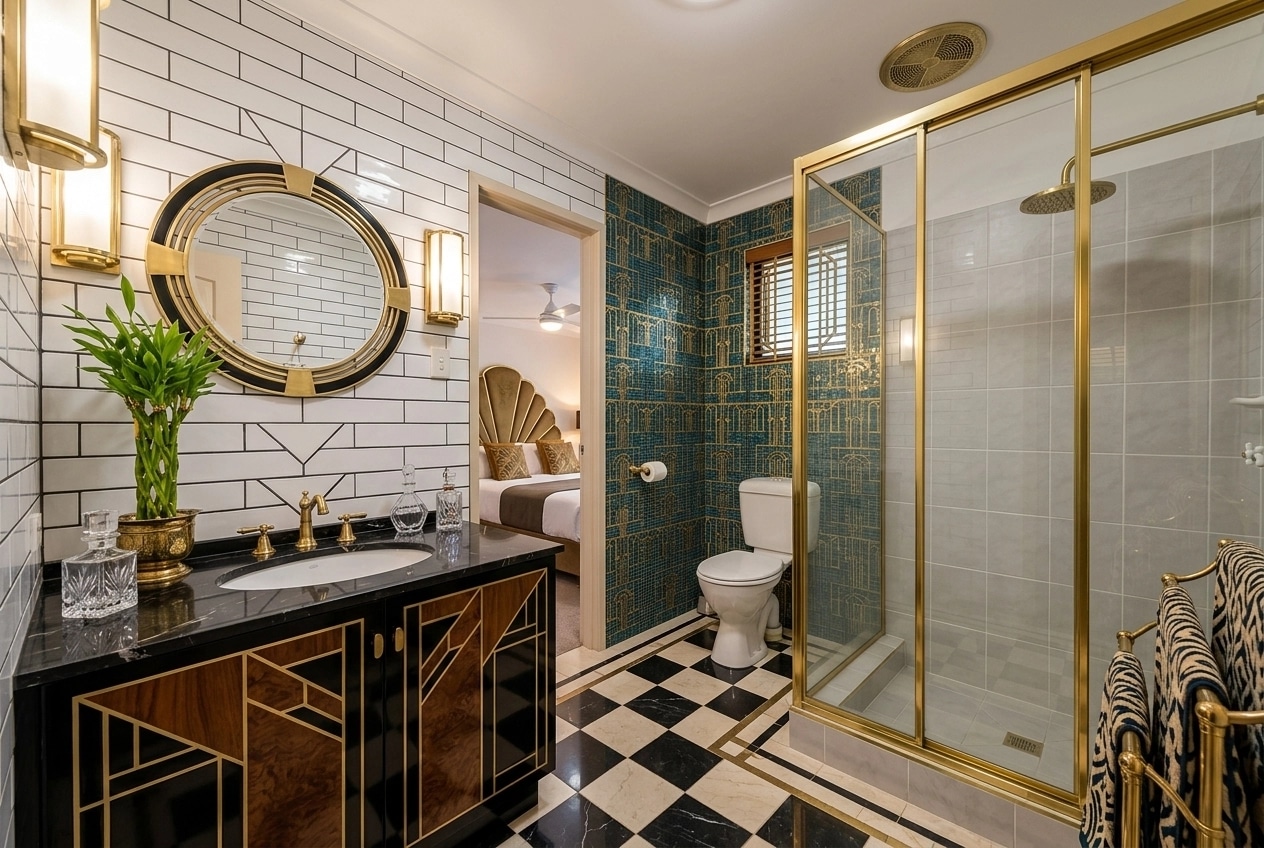Art Deco Bathroom design — interior photo by GenRoom AI