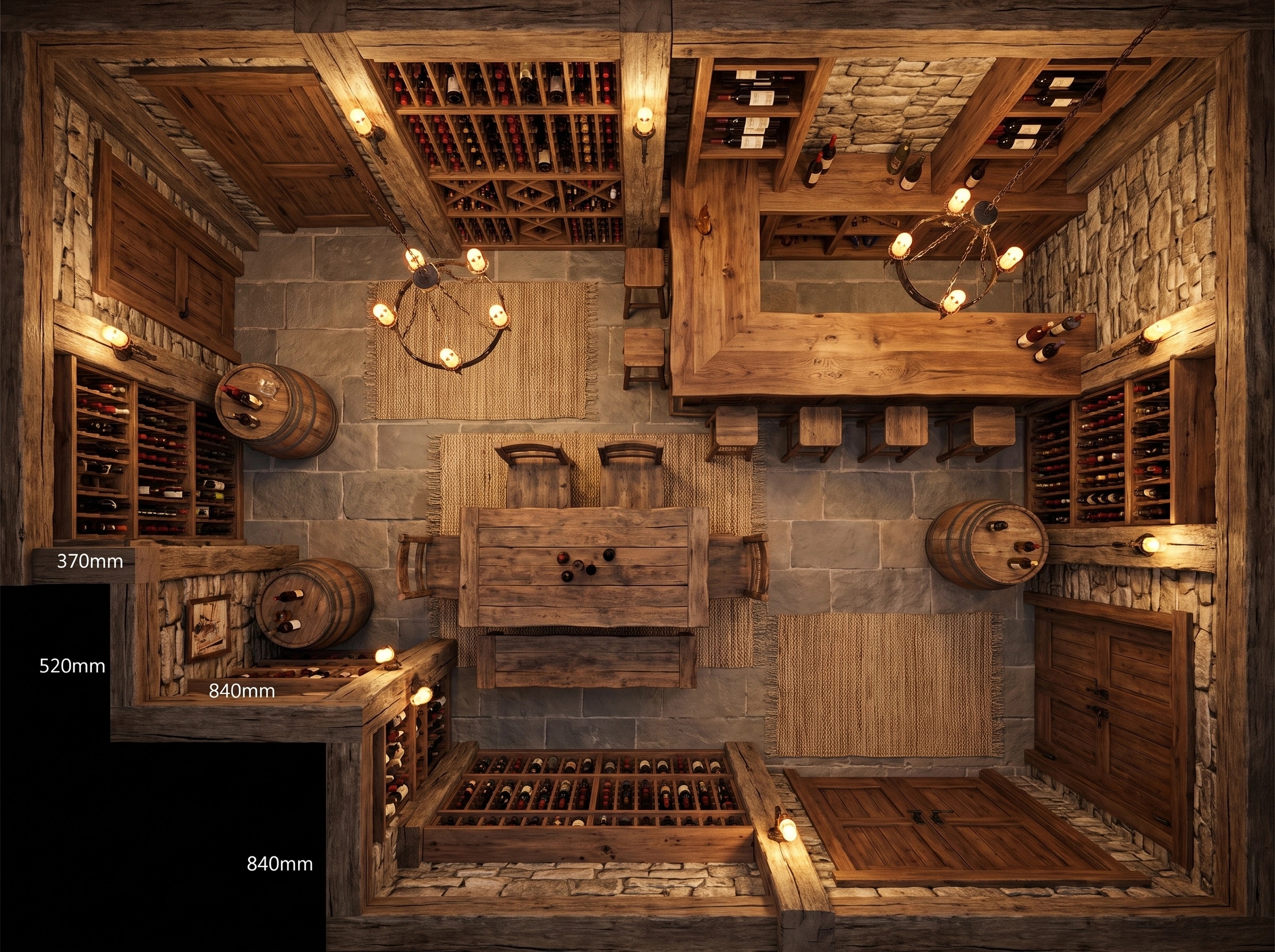 Interior design in Rustic style — Living Room by GenRoom AI