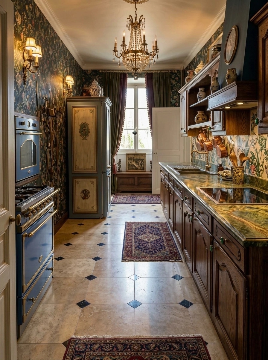 Kitchen interior in Maximalist style — photo by GenRoom AI