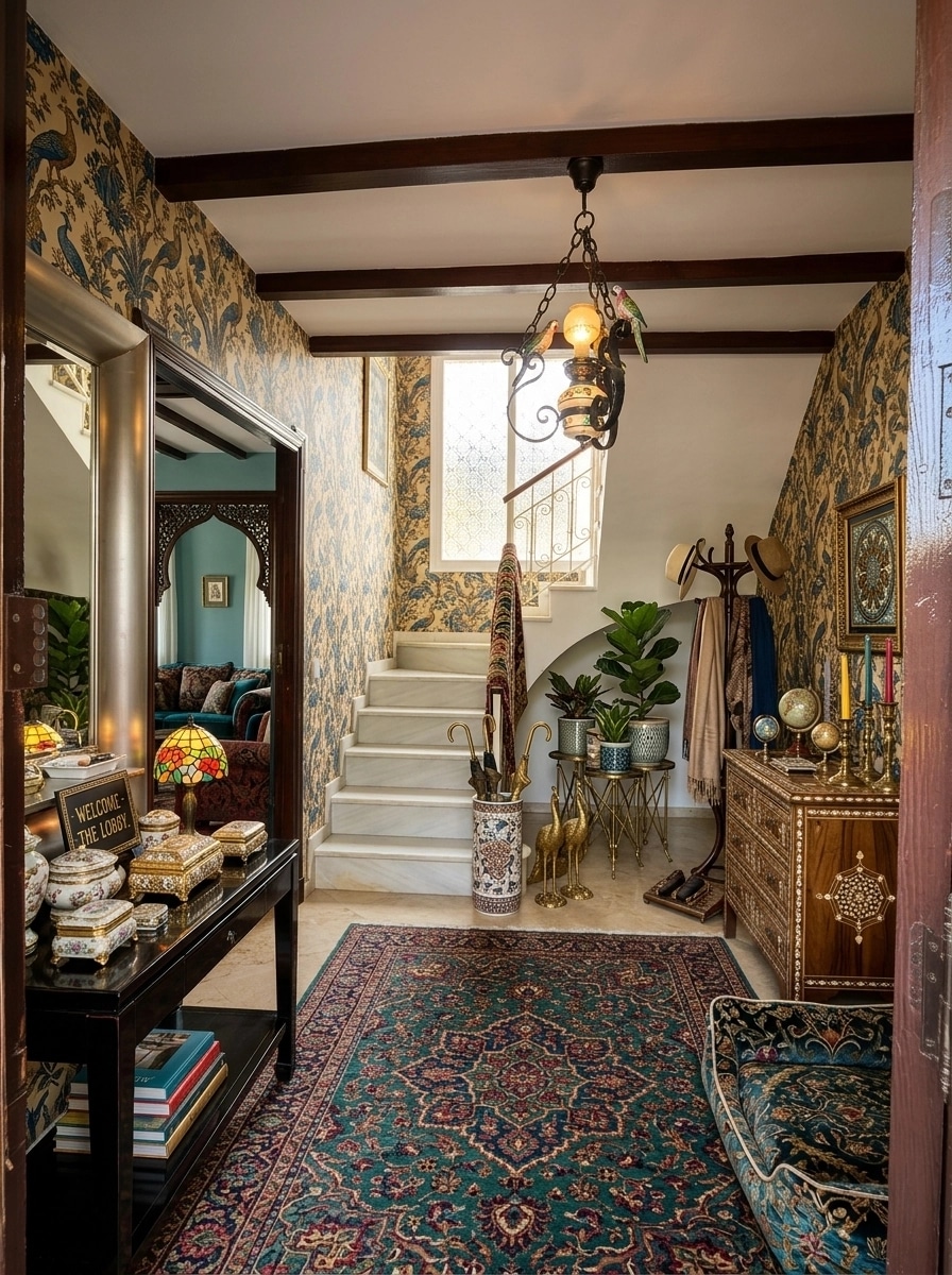 Interior design in Maximalist style — lobby by GenRoom AI