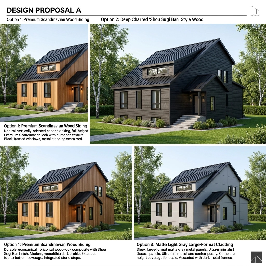 Scandinavian Facade Facade design — facade photo by GenRoom AI