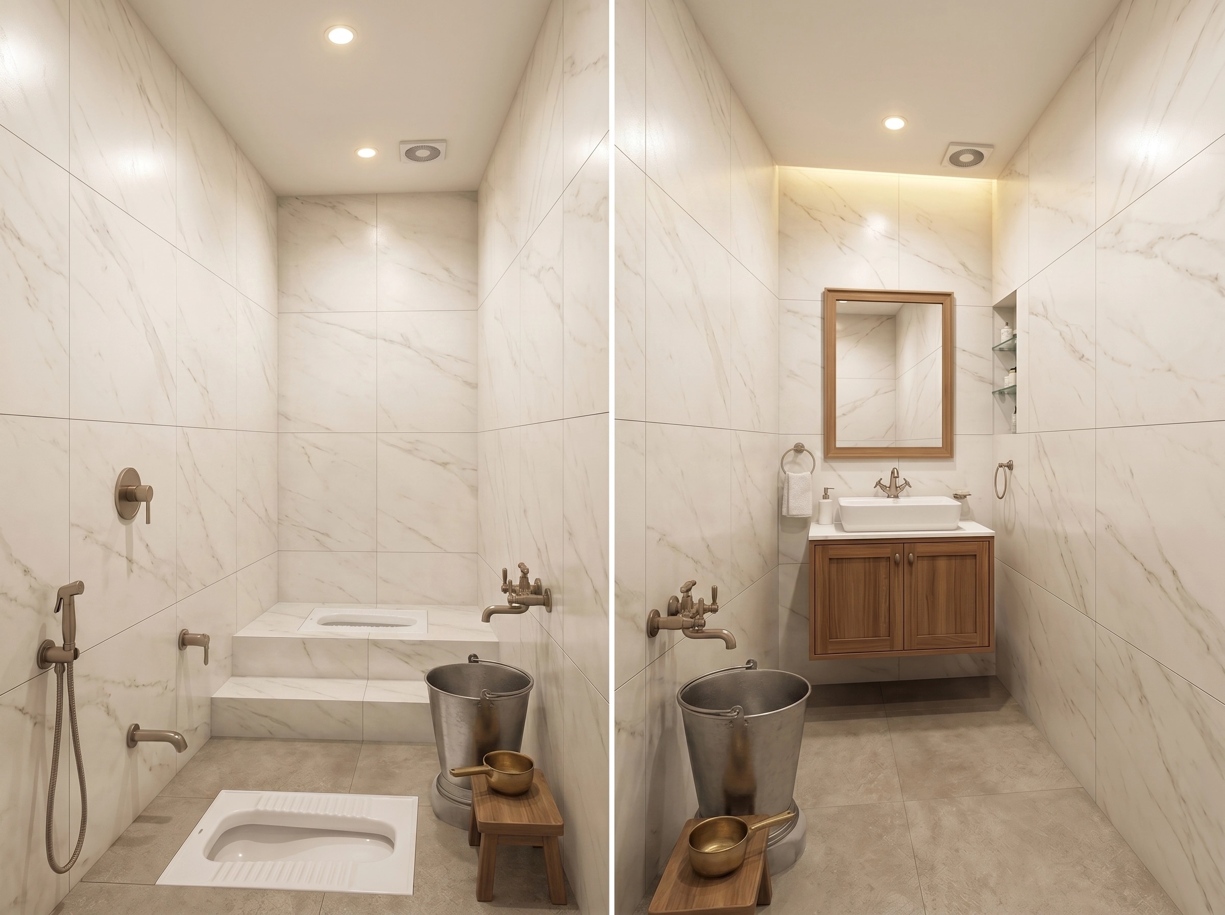 Interior design in Transitional style — Bathroom by GenRoom AI