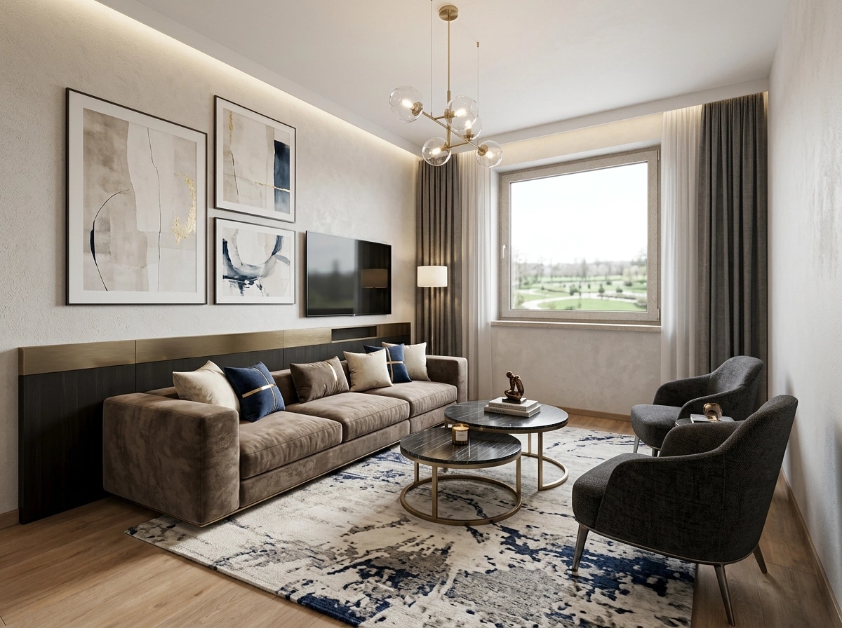 Interior design in Contemporary style — Living Room by GenRoom AI