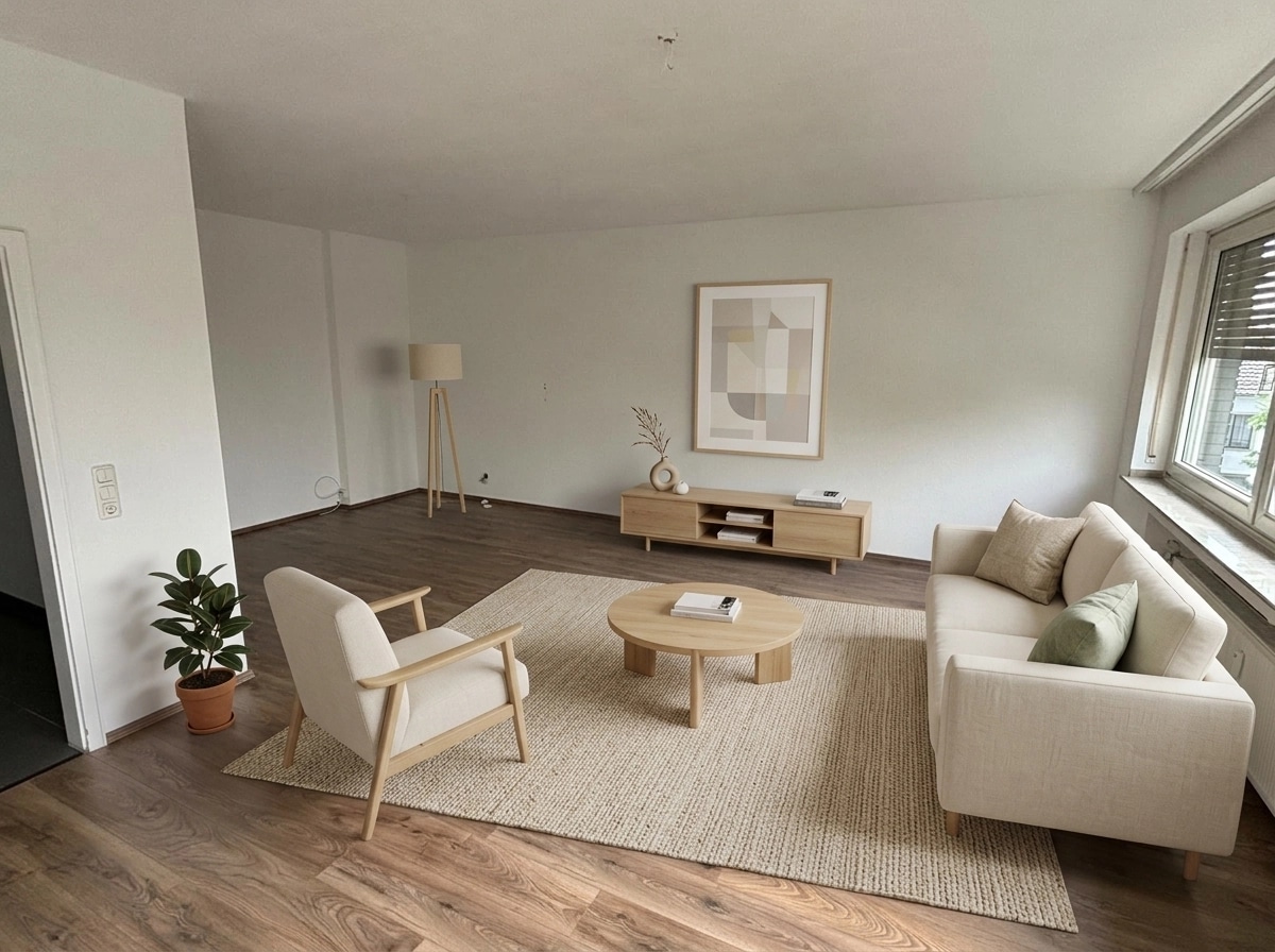 Interior design in Scandinavian style — Living Room by GenRoom AI