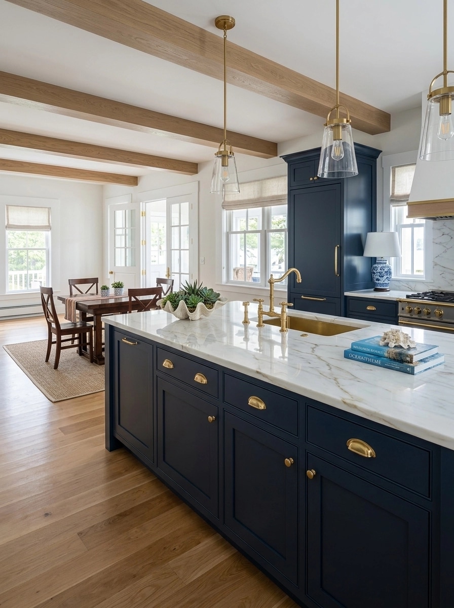 Interior design in Coastal / Hamptons style — Kitchen by GenRoom AI