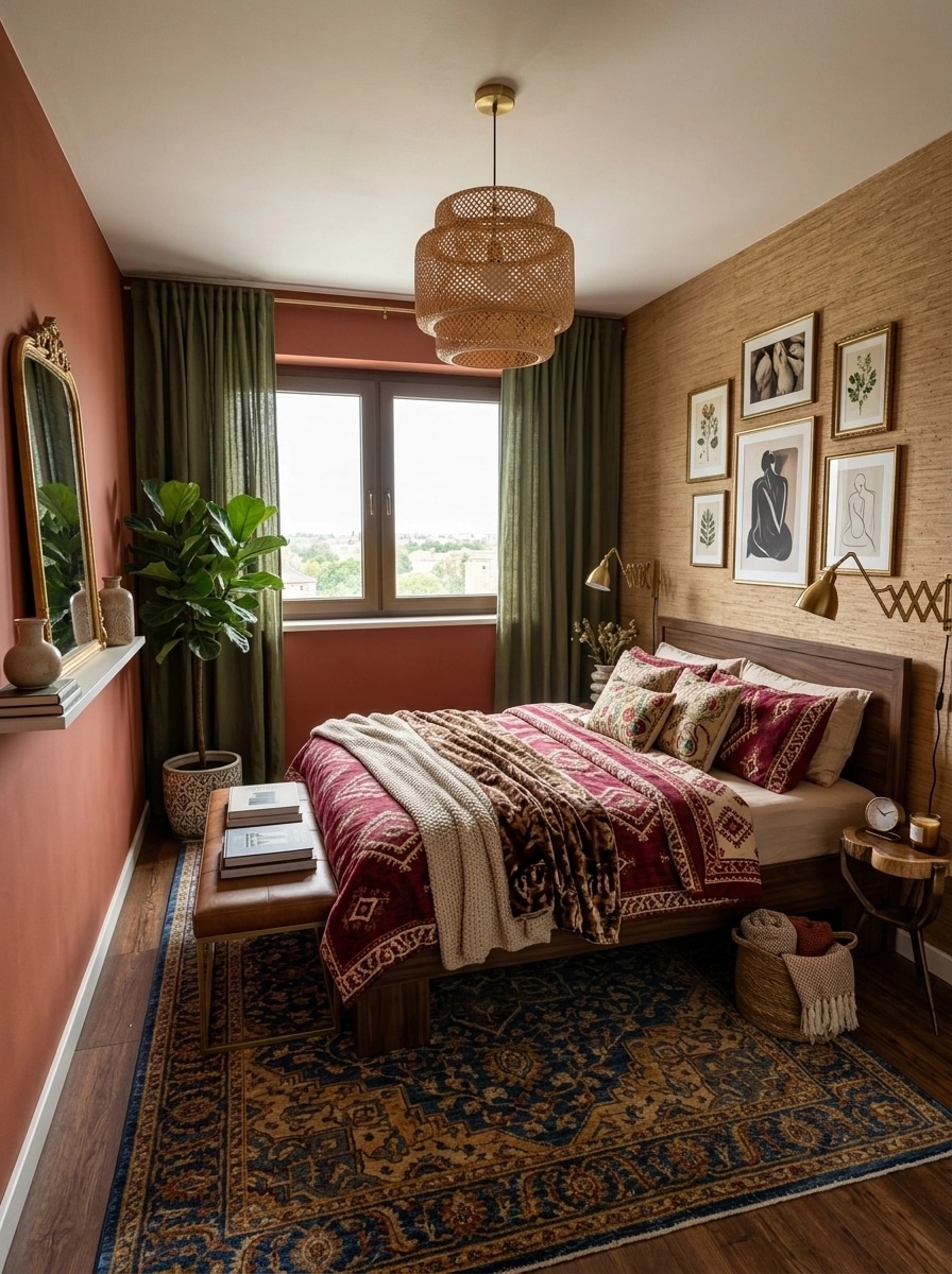 Bohemian Bedroom design — interior photo by GenRoom AI