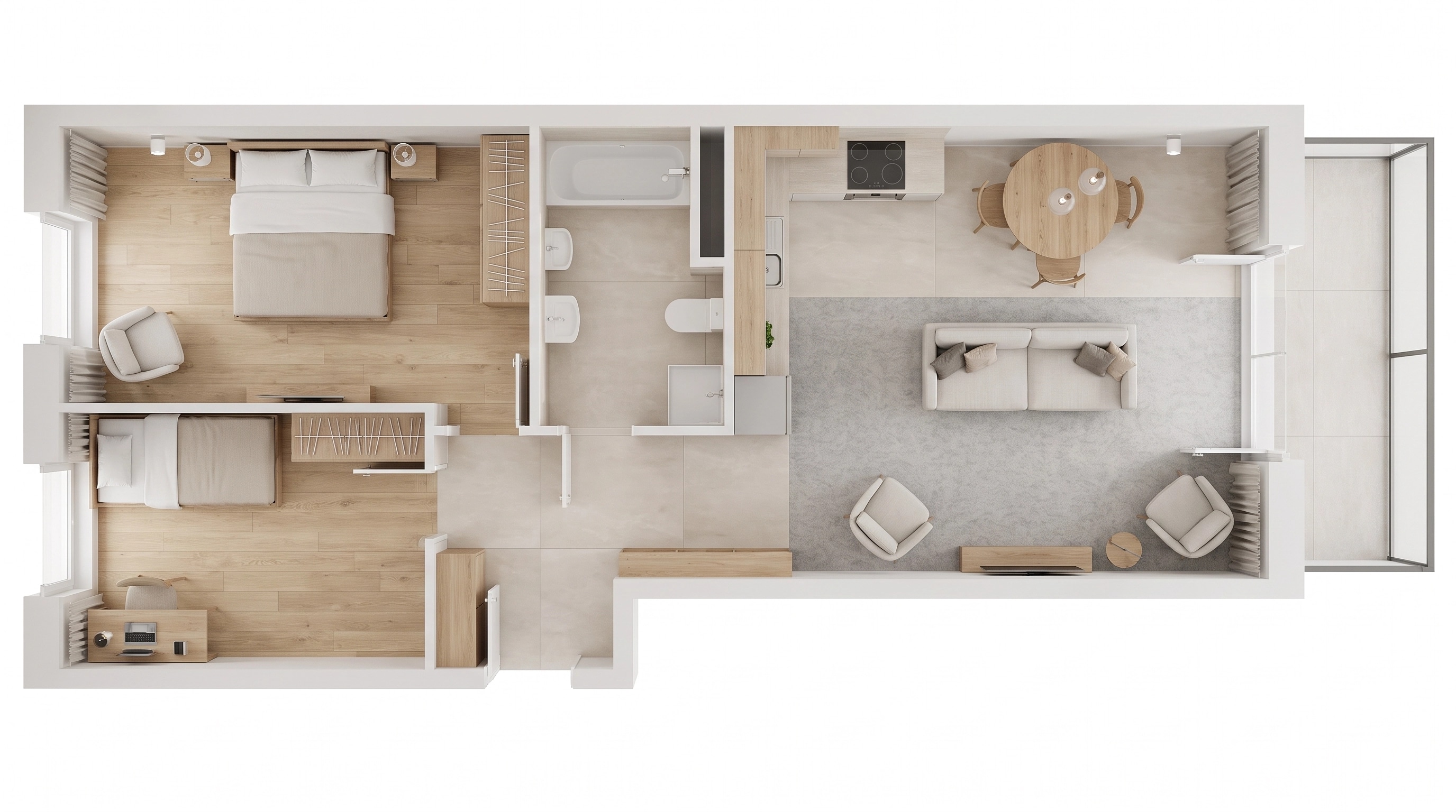 Interior design in Contemporary style — Living Room by GenRoom AI