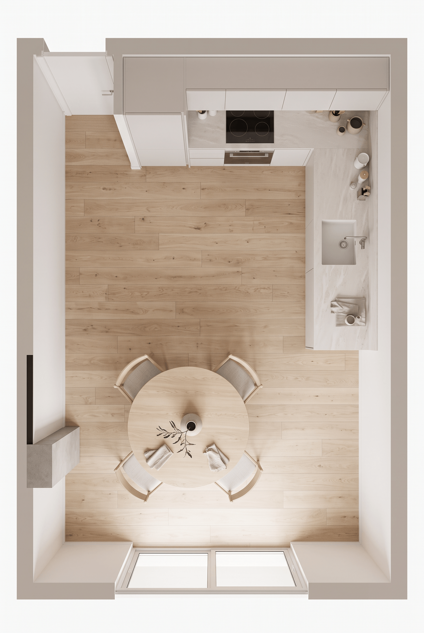 Interior design in Minimalism style — Living Room by GenRoom AI
