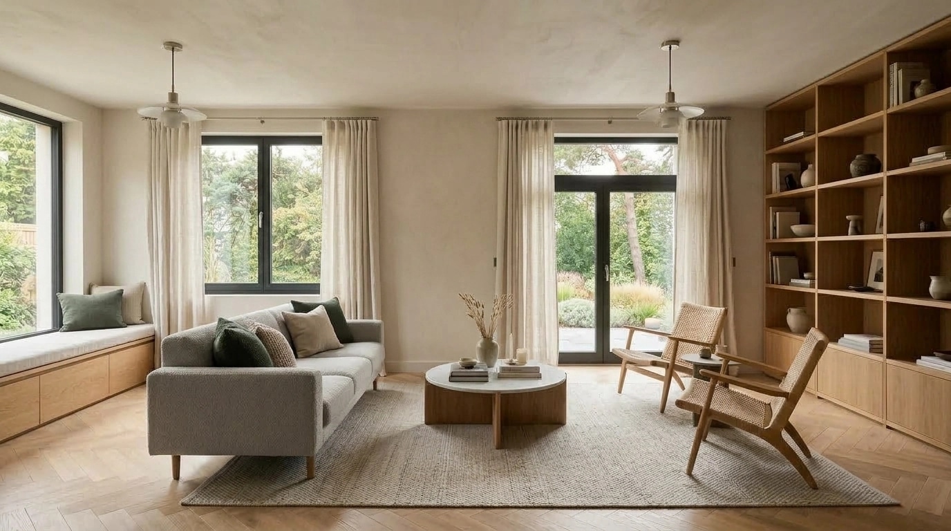 Scandinavian Living Room design — interior photo by GenRoom AI