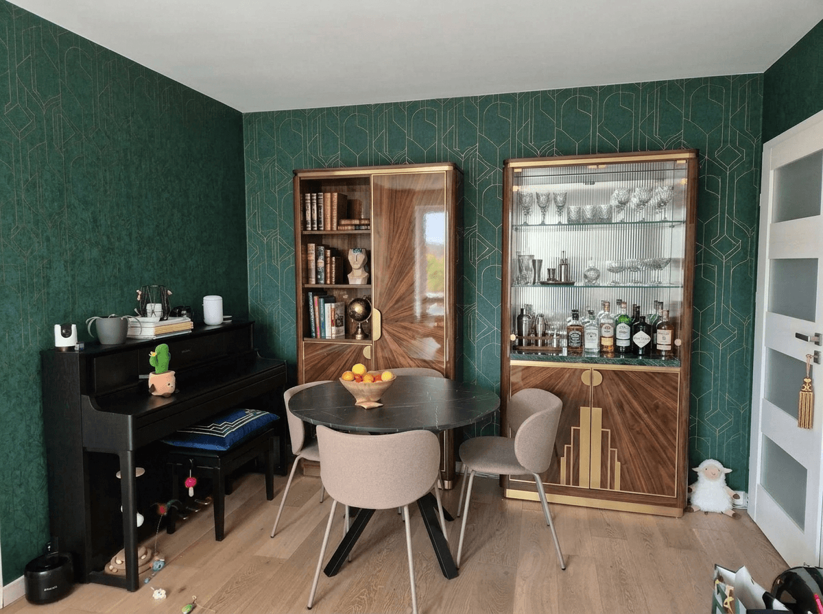 İç mekân tasarımı Art Deco stili — dining_room GenRoom AI