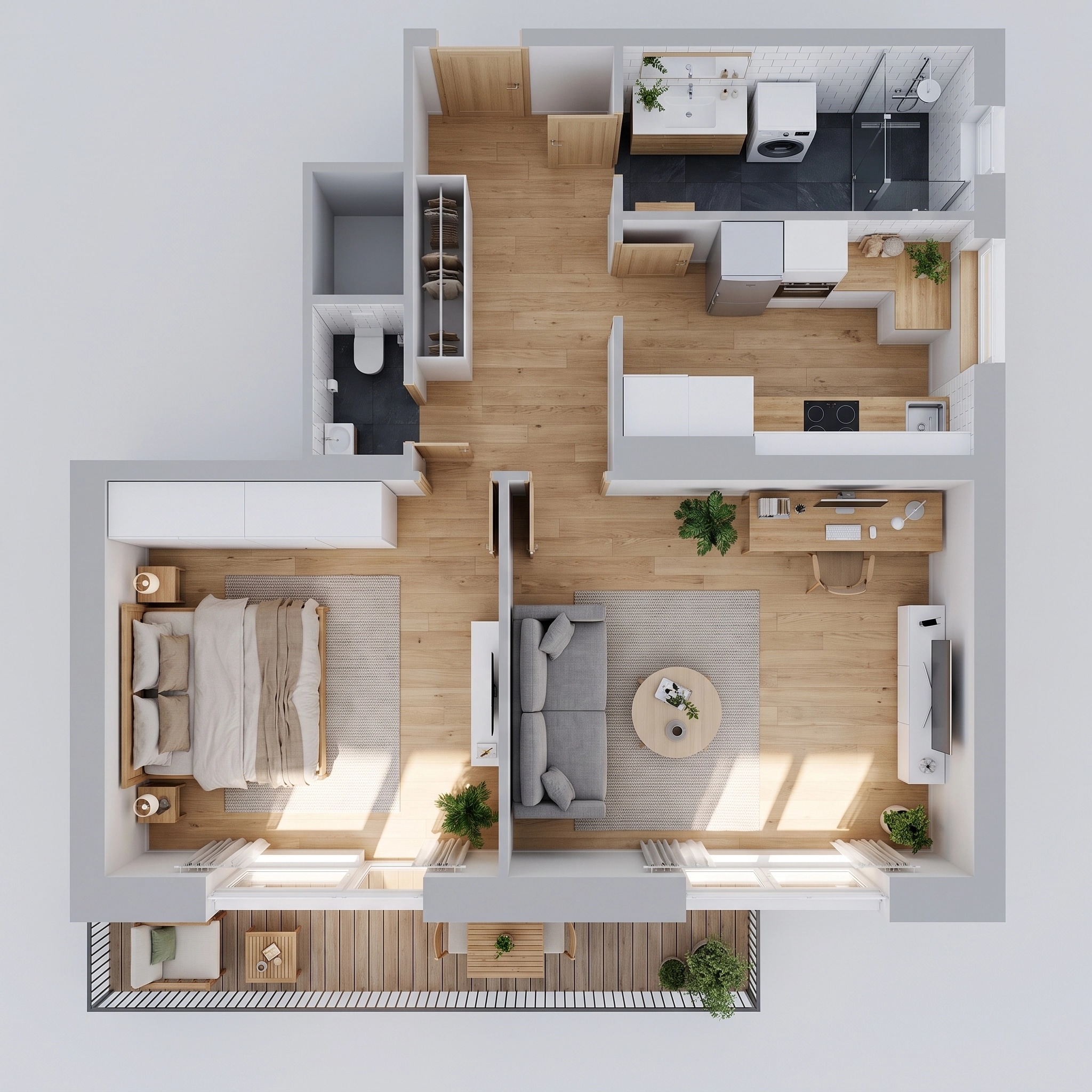 Interior design in Scandinavian style — Living Room by GenRoom AI
