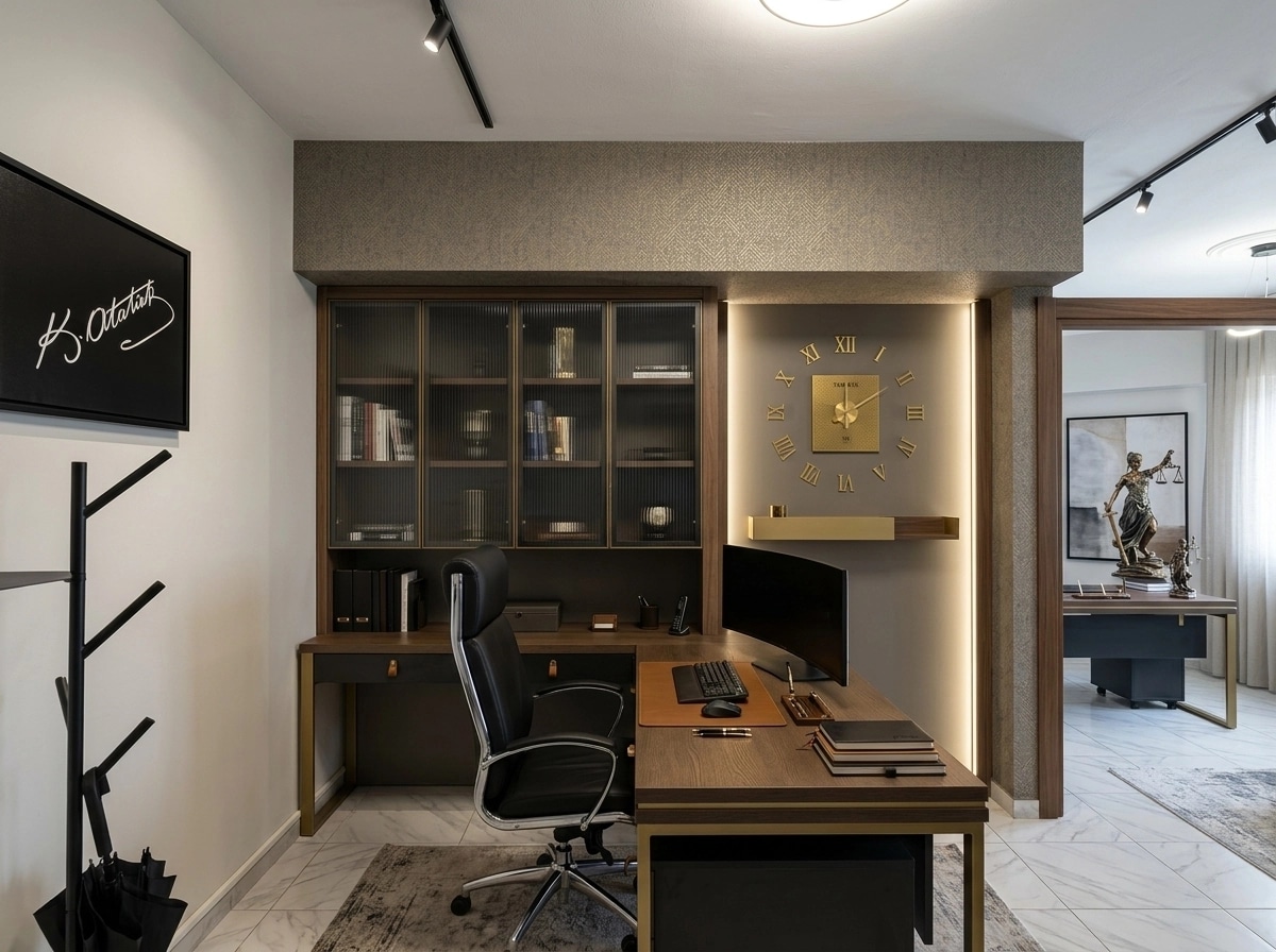 Office interior in Contemporary style — photo by GenRoom AI