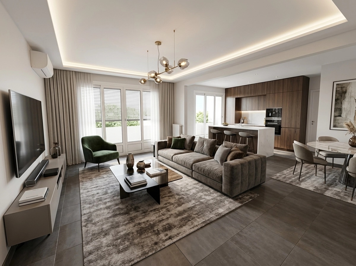 Interior design in Contemporary style — Living Room by GenRoom AI