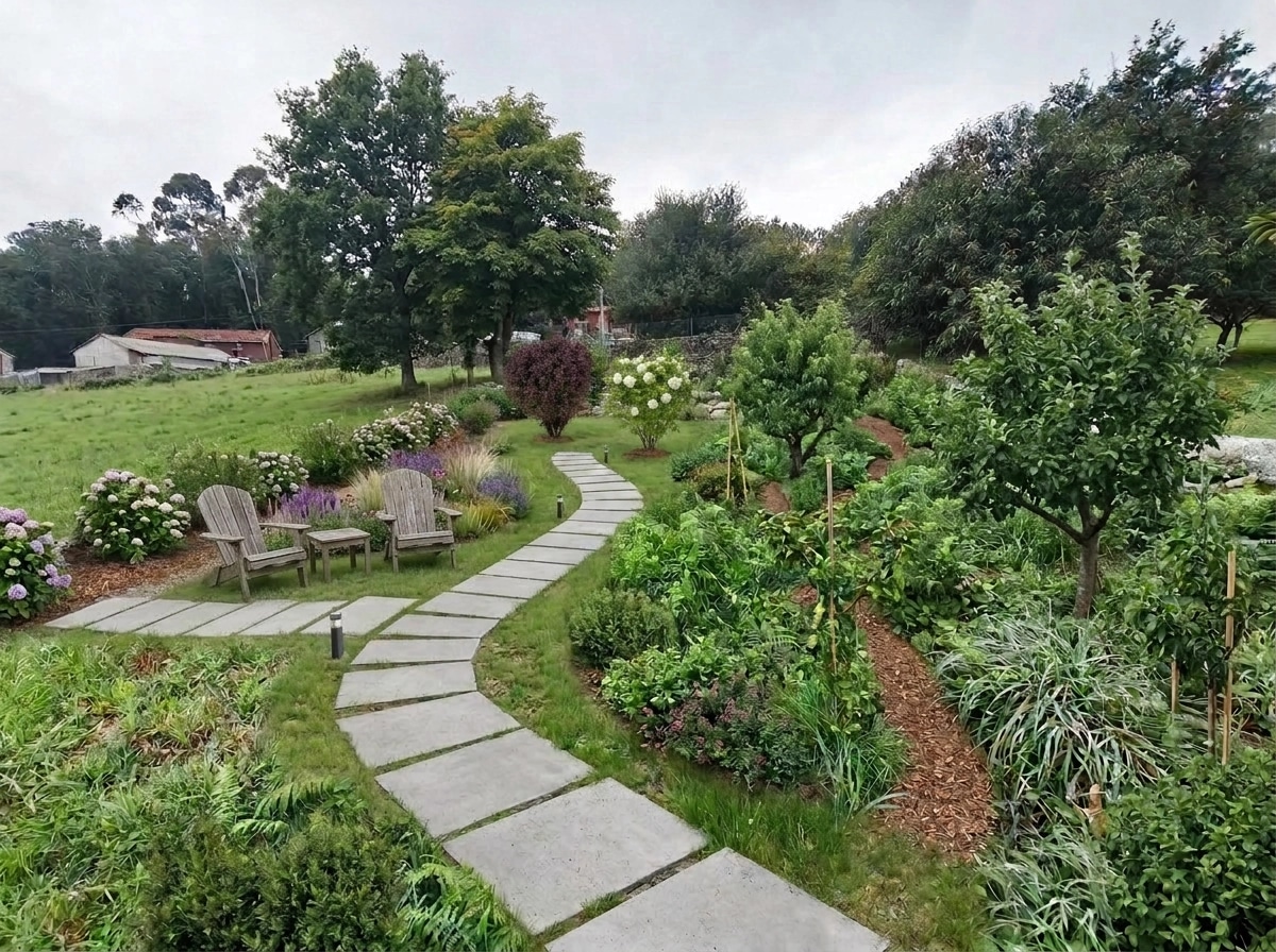 Landscape design in Eco Natural Garden style — Yard by GenRoom AI