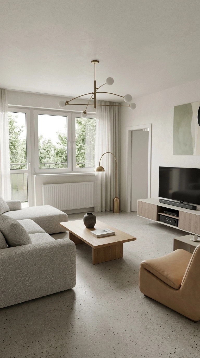 Minimalism Living Room design — interior photo by GenRoom AI