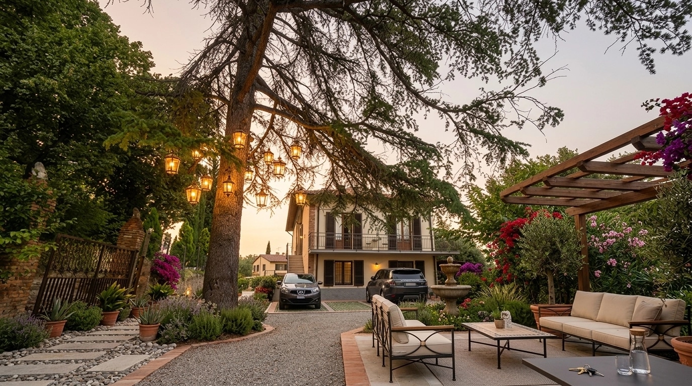Landscape design in Mediterranean Yard style — Yard by GenRoom AI