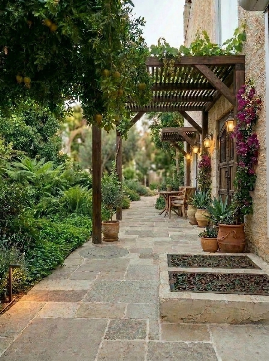 Landscape design in Scandinavian Garden style — Yard by GenRoom AI
