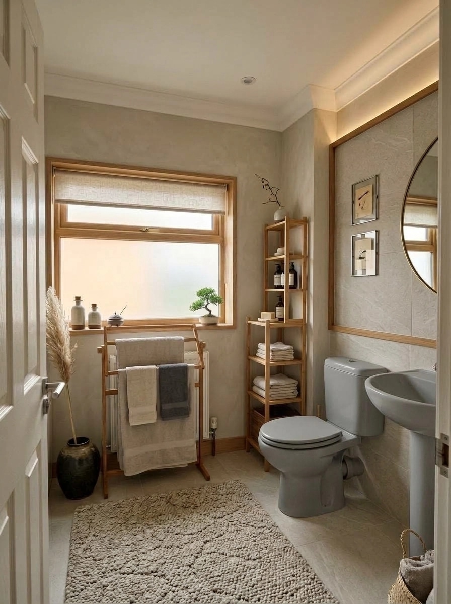 Japandi Bathroom design — interior photo by GenRoom AI