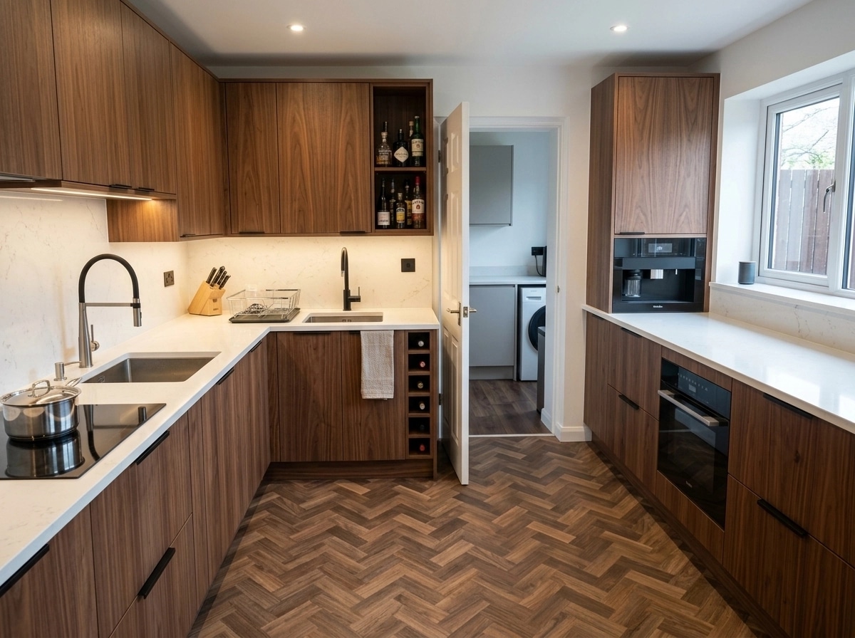 Design d'interni in stile Contemporary — Cucina di GenRoom AI