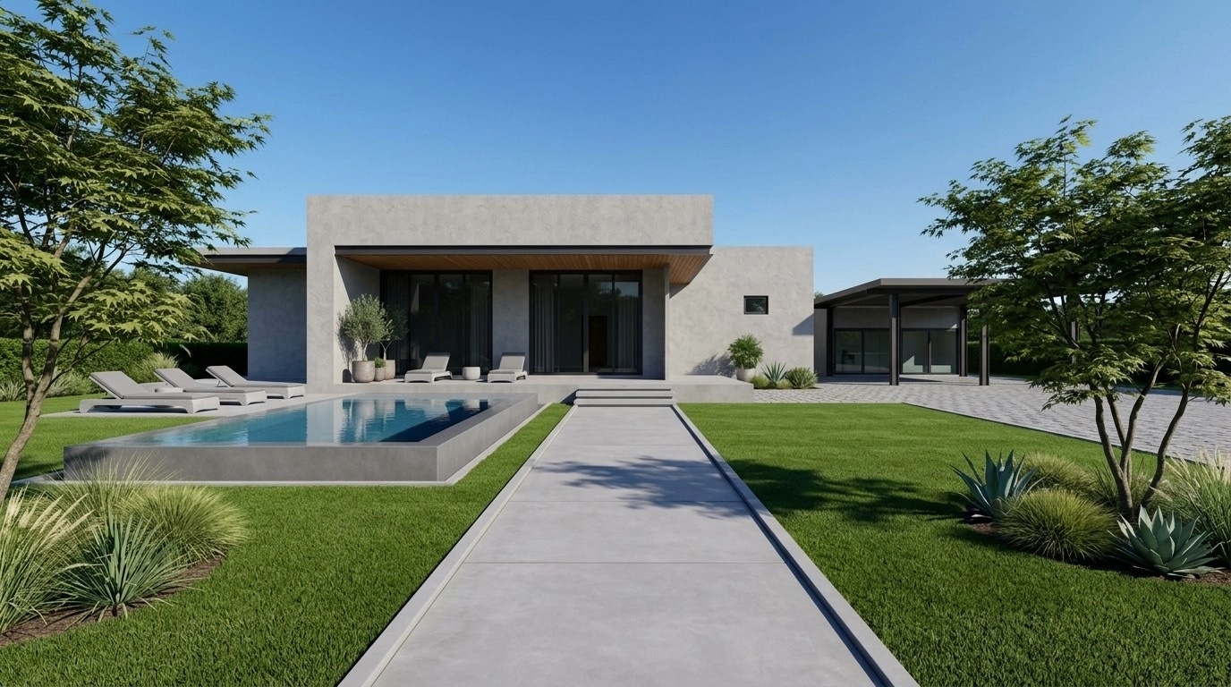 Landscape design in Minimalist Yard style — Yard by GenRoom AI