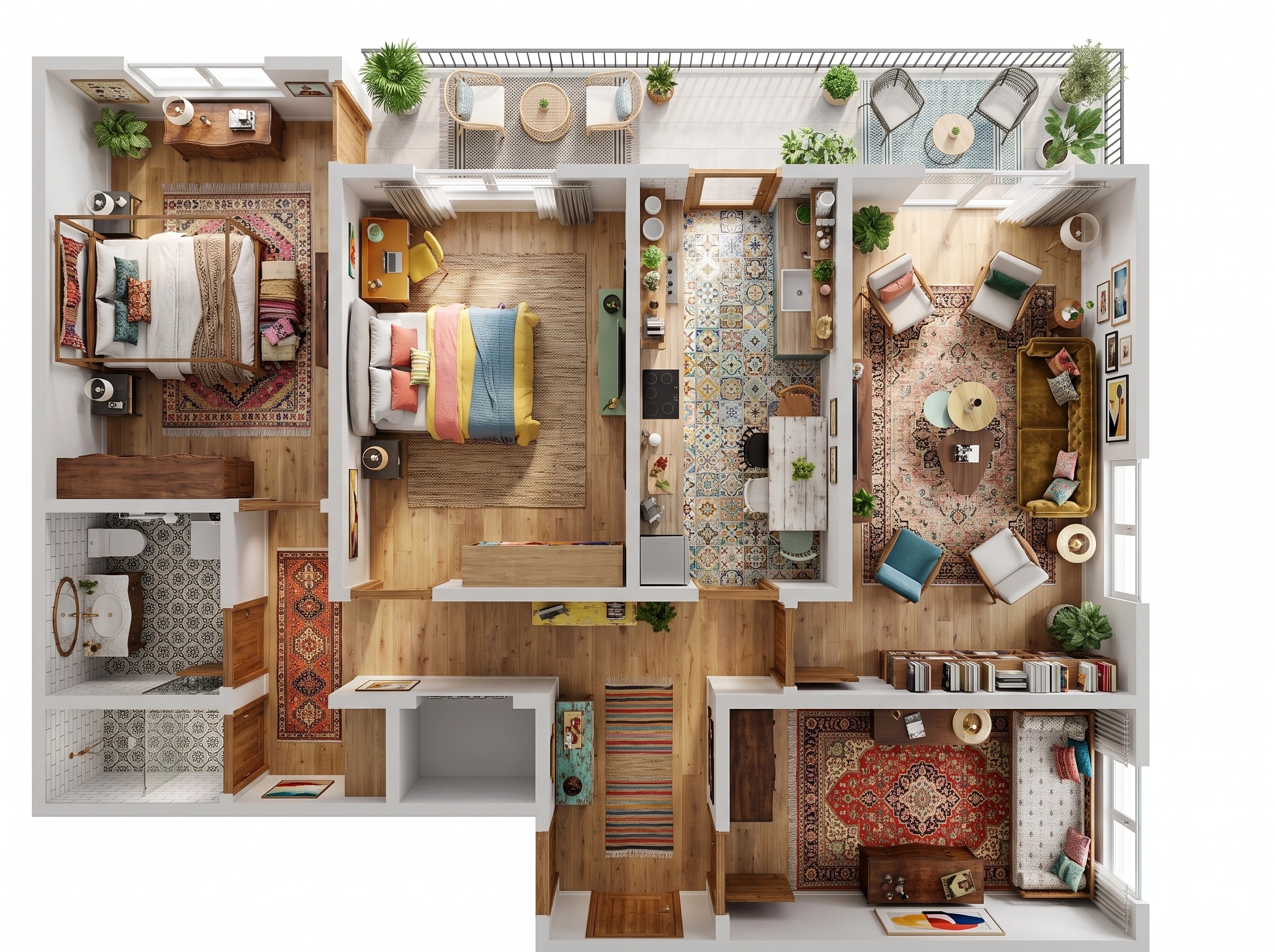 Interior design in Eclectic style — Living Room by GenRoom AI