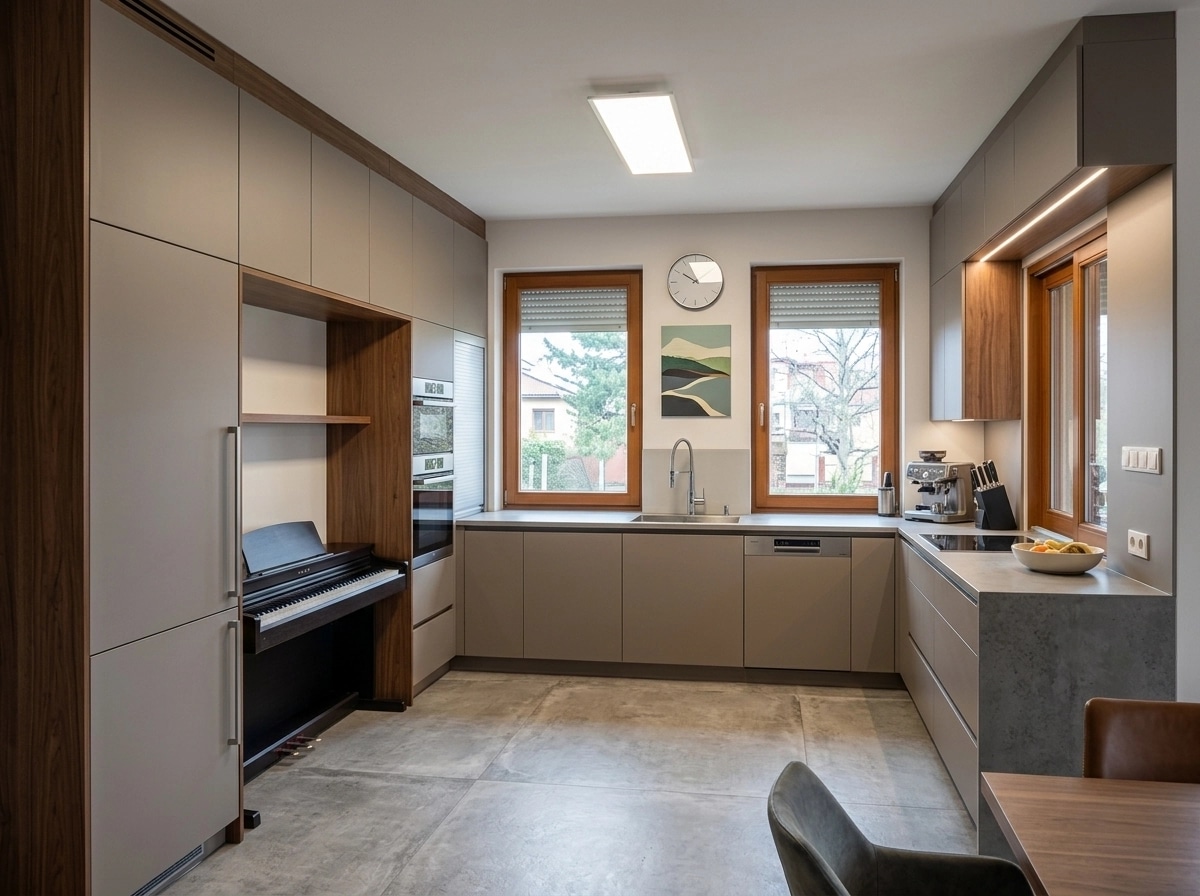 Kitchen interior in Contemporary style — photo by GenRoom AI