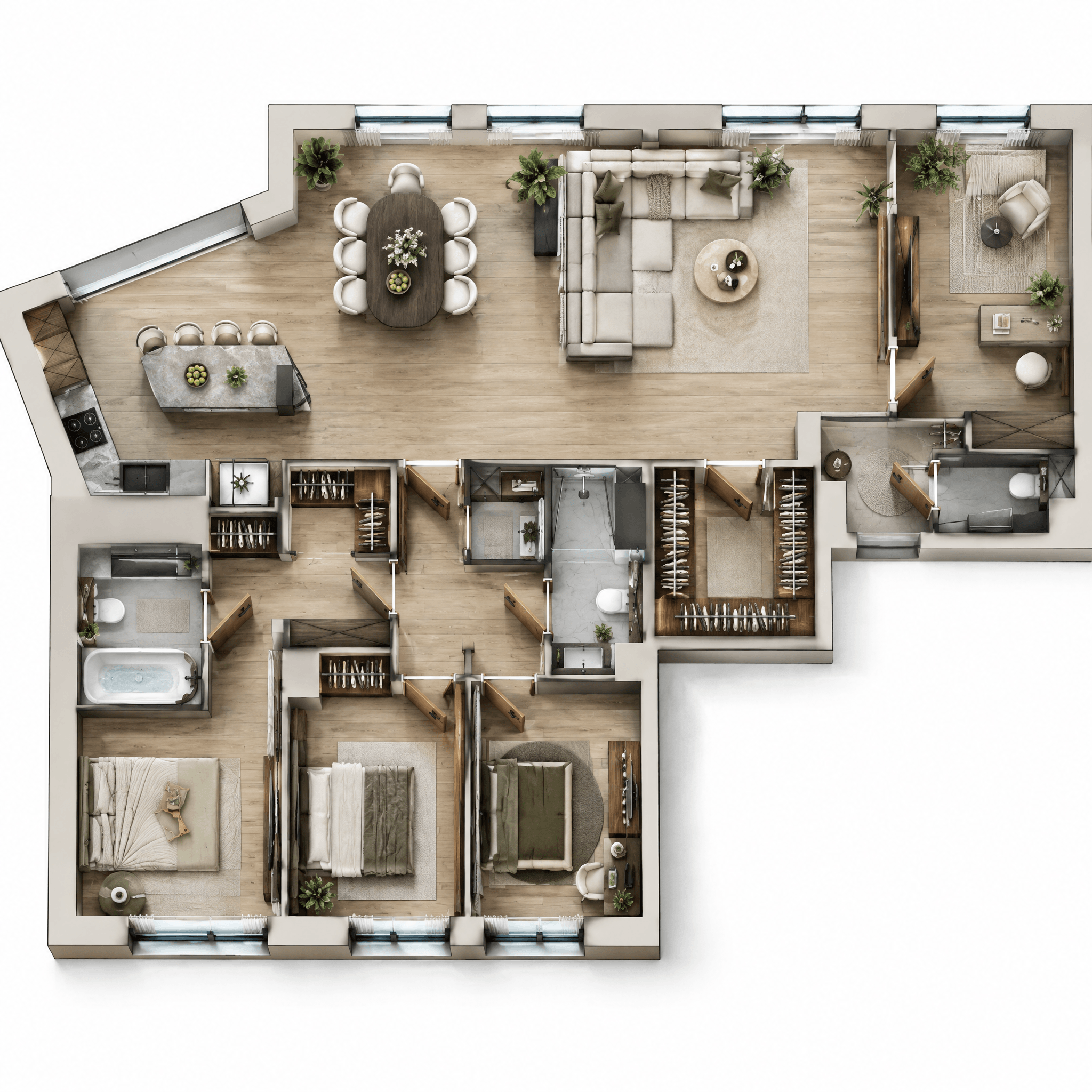 Interior design in Contemporary style — Living Room by GenRoom AI