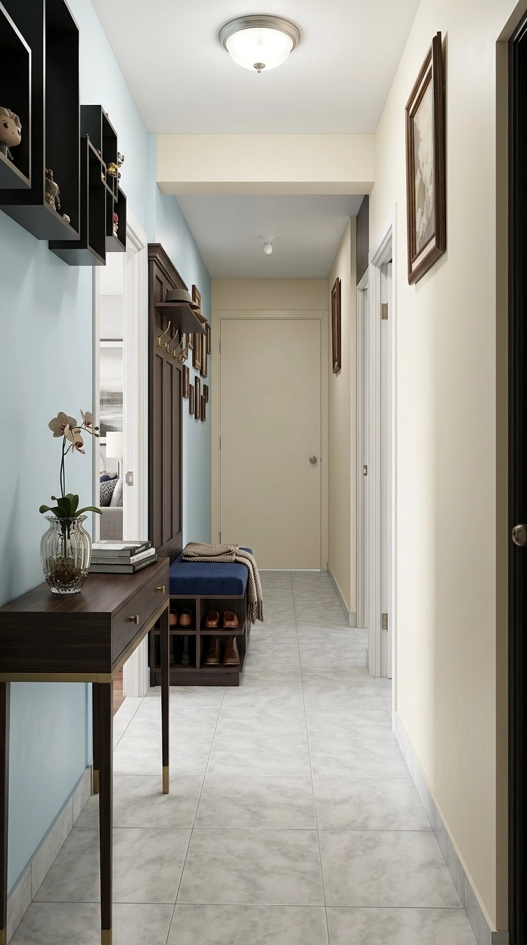 Hallway interior in Transitional style — photo by GenRoom AI