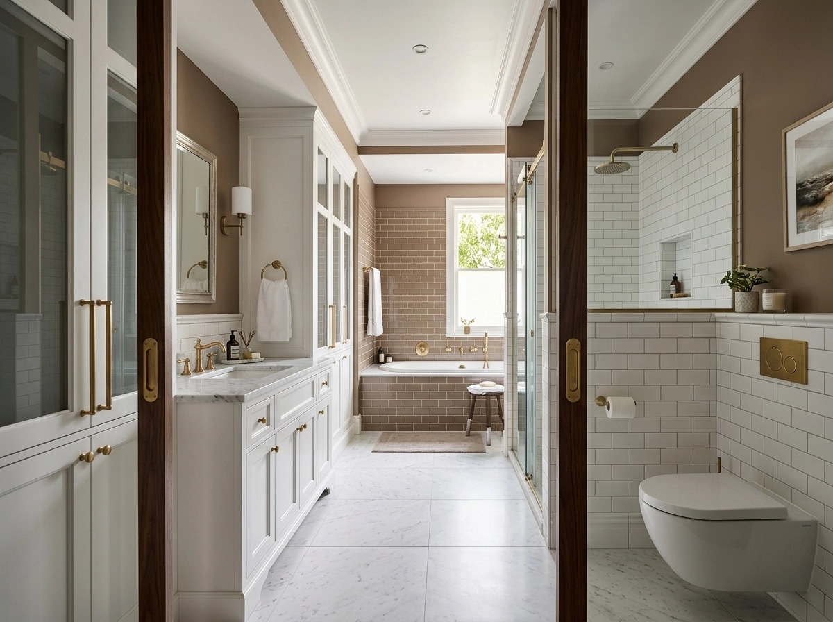 Bathroom interior in Transitional style — photo by GenRoom AI