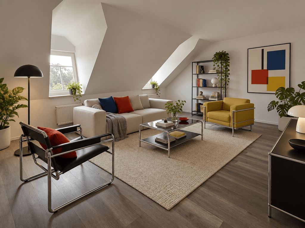 Interior design in Bauhaus style — Living Room by GenRoom AI