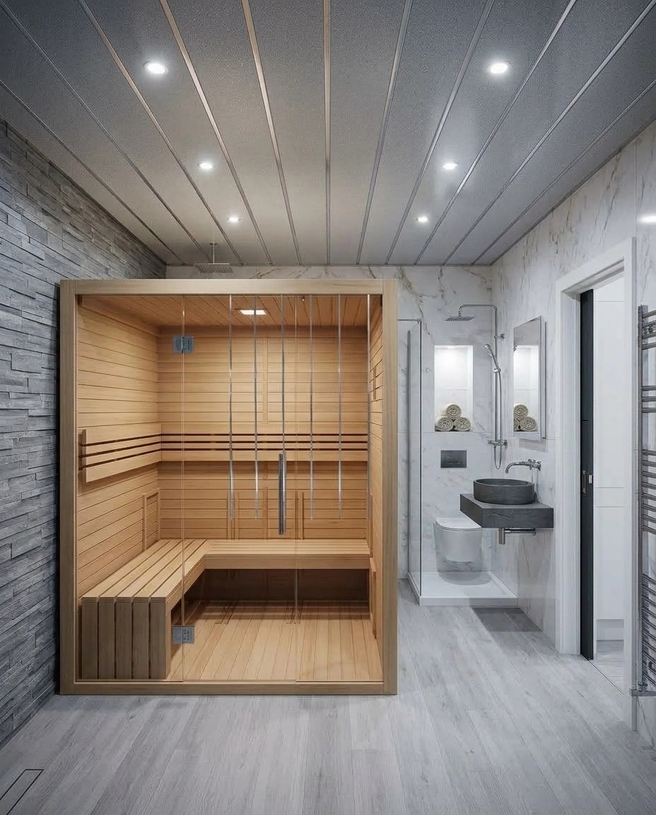 Bathroom interior in Minimalism style — photo by GenRoom AI