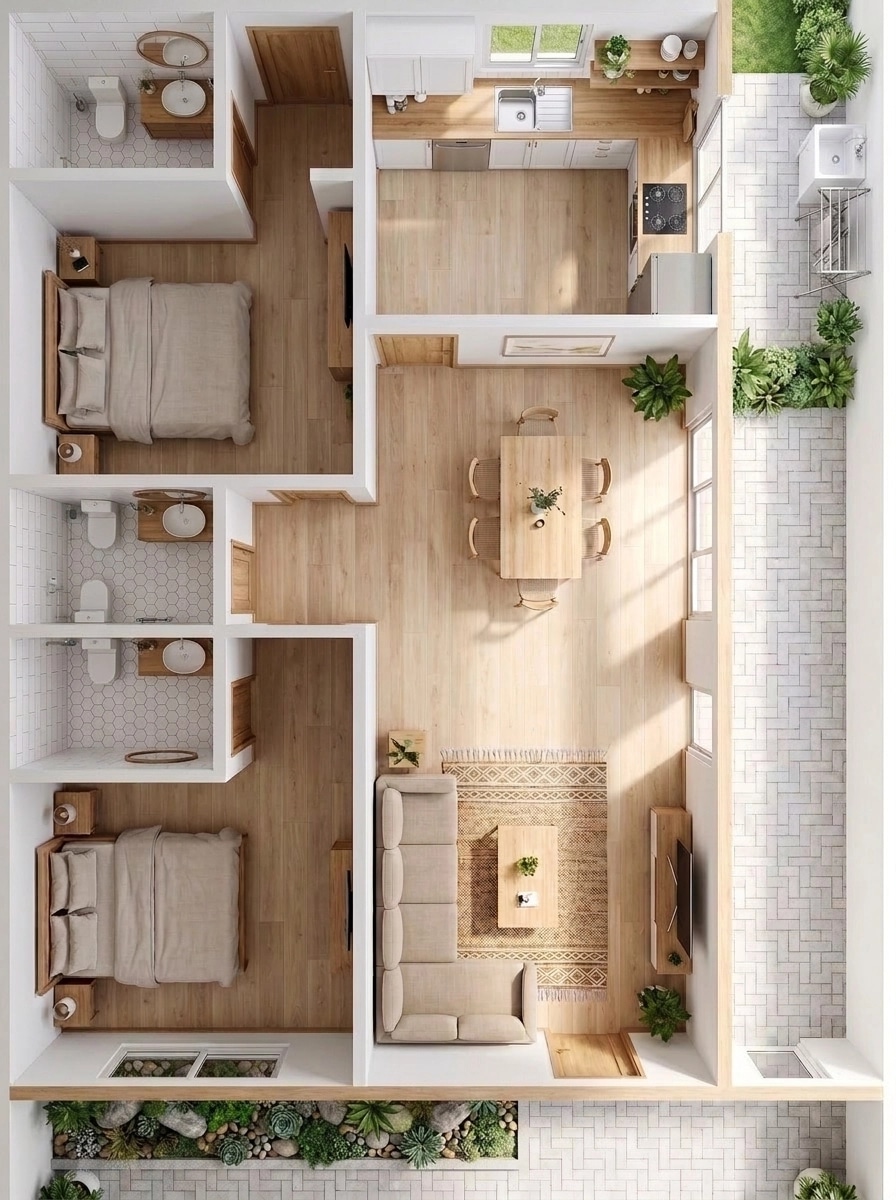 Scandinavian Living Room design — interior photo by GenRoom AI