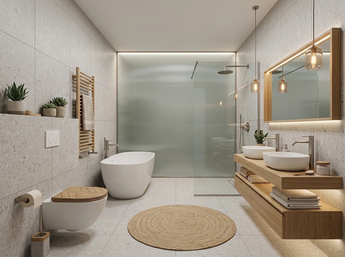 Scandinavian Bathroom design — interior photo by GenRoom AI