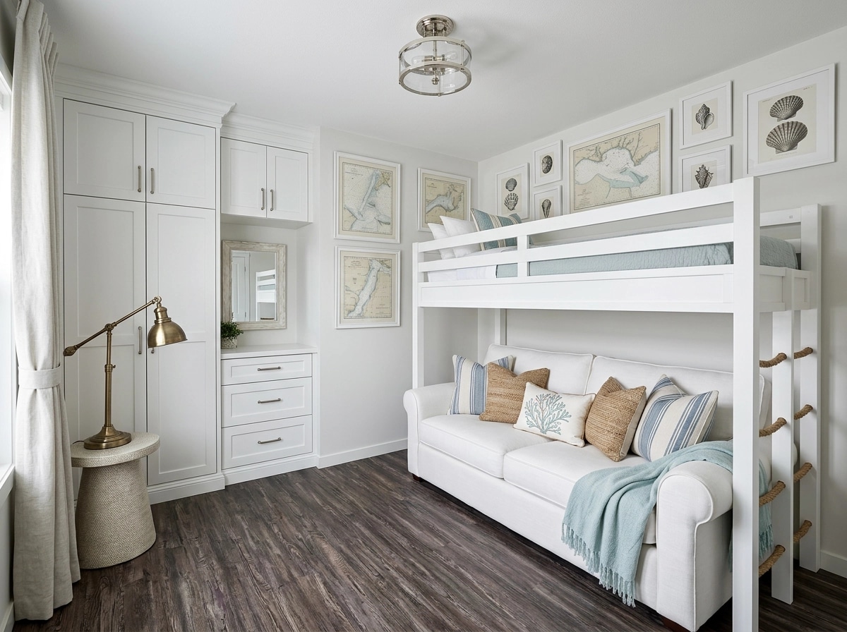 Interior design in Coastal / Hamptons style — Bedroom by GenRoom AI