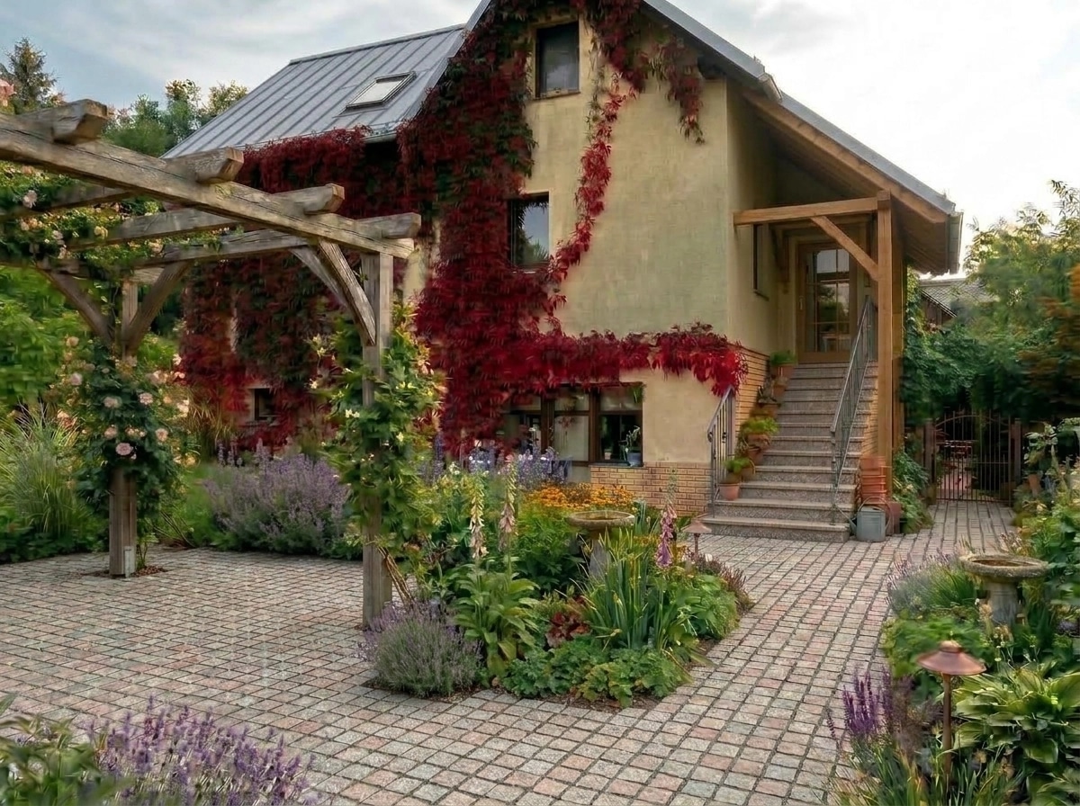 Country Rustic Garden Jardim design — yard photo by GenRoom AI