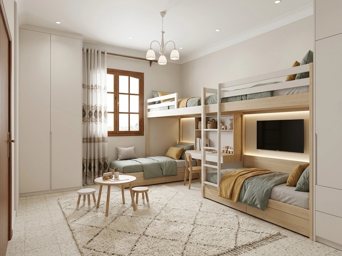 Scandinavian Kids Room design — interior photo by GenRoom AI